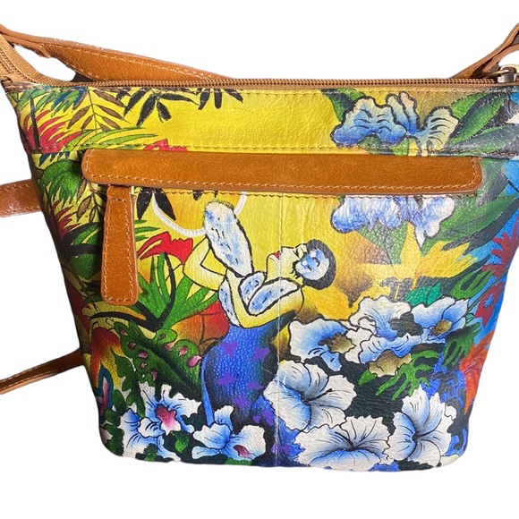 Artistic Expressions by Sharif 1827 Unique “Tropical” hand painted Bag Purse - Picture 3 of 9